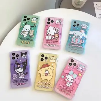 Sanrio Telefono Dėklas Sveiki Kittys Priedai Mielas Anime Kawaii Taikyti Iphone14Promax 13 12 11 Xsmax Xr Apsaugoti Anti-Drop Mergaitėms Dovanų