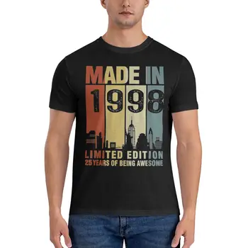 25-ojo Gimtadienio, Pagamintas 1998 m. Ribotas Leidimas Marškinėlius žmogus Marškinėliai Marškinėliai Medvilnės Vasaros Viršūnes Tshirts trumpomis Rankovėmis, Trišakiai T-Shirt Moteris