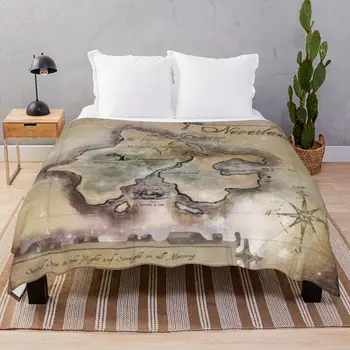 Klasikinis Neverland Žemėlapis Pledas Flanelė Apdailos Lengvas Mesti Pledai Lova Namų Sofos, Kelionės, Kinas