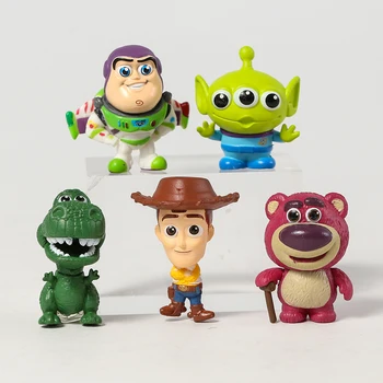 Toy Story Woody Buzz Lightyear Bo Peep Forky Ducky Katytė Rex Svetimų Losto Paveikslas Modelis, Žaislai Q Versija Lėlės Dovana