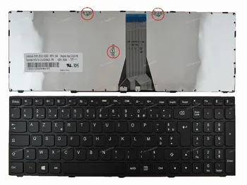 Naujas FR prancūzijos Klaviatūra Lenovo G50-30 G50-45 G50-70 G50-70m Nešiojamas Juodas Rėmelis, Juoda