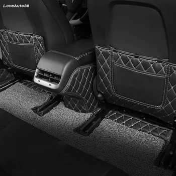 Automobilio Galinės Sėdynės Anti-Kick Trinkelėmis Galinės Sėdynės Padengti Nugaros Atrama Apsaugos Kilimėlis, Priedai Tesla Model 3 2017 2018 2019 2020 2021