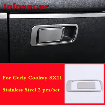 Už Geely Coolray SX11 2018-2020 Daiktadėžė Jungiklis apdaila, Automobilių durų rankena padengti interjero stilius rėmo apdaila priedai 2vnt