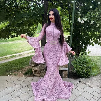 Nėriniai Oficialų Artimųjų Rytų Moterų Vakarinės Suknelės 2020 Užsakymą Undinė Įžymybė Šalis Suknelė Saudo Arabija Dubajus Prom Chalatai Chalatai