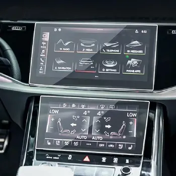 Audi Q7 Q8 2020-2021 Automobilių GPS navigacijos kino ekranu Grūdintas stiklas, apsauginė plėvelė Anti-scratch Plėvele Priedai