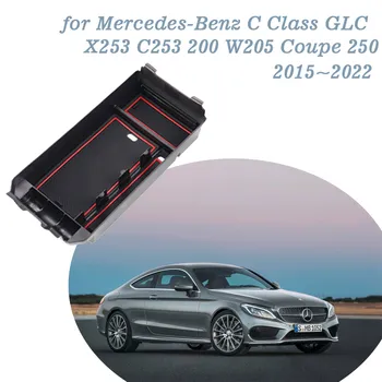 Centrinė Atrama talpinimo Mercedes-Benz C Klasė GLC X253 C253 W205 200 Sedanas 250 2015~2022 Konsolės Daiktadėžė Organizatorius Dėklas