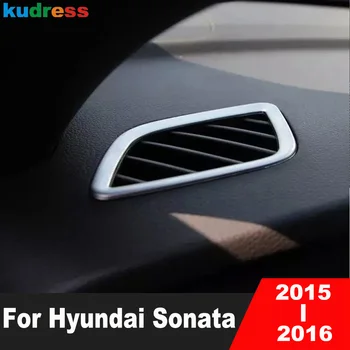 Automobilių Oro Sąlygos Ventiliacijos Angos Dangtelio Apdaila Už Hyundai Sonata. 2015 m. 2016 ABS Matinis Orlaides, Liejimo Apdaila Interjero Aksesuarų 3pcs