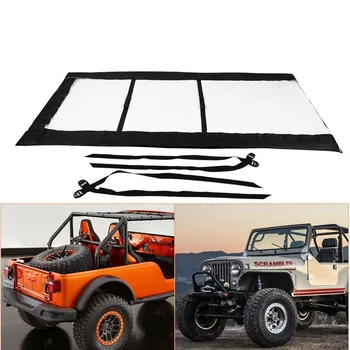 ESUYA Minkštas Viršutiniame Lange Roll Tinka Jeep Wrangler CJ, YJ, TJ & JK Galinis ir Šoninis Minkštas Viršų Windows Minkštas Viršuje Įrengta 1976-2018