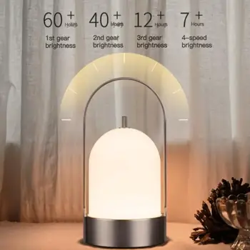 Modernus Nordic Stiliaus Stalo Lempa Nešiojamų Naktiniai Staleliai, Lempa Touch Kontroliuojamas Naktį Šviesos Paviršių, Padengtą, Miegamojo Kambarį