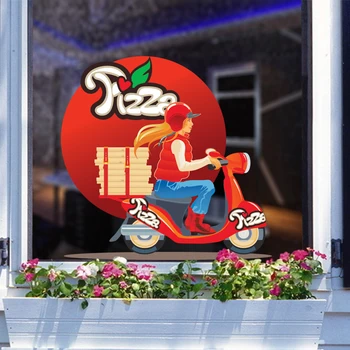 Express Pizza Lipdukas Restoranas Decal Plakatas Vinilo Menas, Sienų Lipdukai Sienų Dekoras Apdailos Pizza1002