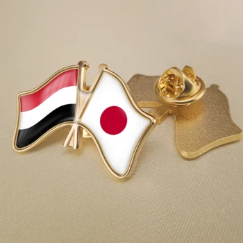 Jemene ir Japonija Kirto Dviguba Draugystė Šaligatvio Atvartas Smeigtukai Sagė Ženkliukai