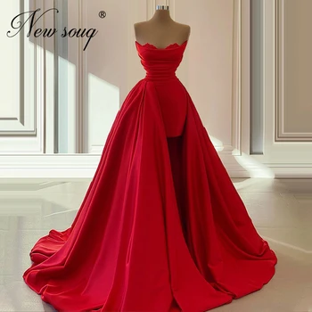 Elegantiškas Dubajus Raudona Oficialią Suknelės, Šaliai, Skraistės De Soiree Afrikos Turkijos Ilgai Promenadzie Suknelė Moterims Vakaro Drabužiai Stebėjimo 2020 Arabų