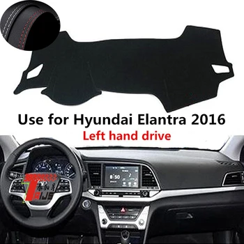 : TAIJS Gamyklos Aukštos Kokybės Apsauginė Odos Automobilio prietaisų Skydelio Dangtelis Hyundai Elantra 2016 Kairėje ratai