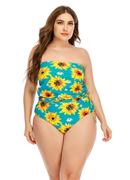 2023 Spausdinti Didelio Dydžio 5XL Dviejų dalių maudymosi Kostiumėliai maudymosi kostiumėlį Moteris Push Up Maudymosi Kostiumas Seksualus Mažas Juosmens Bikini Plaukti Paplūdimio Panele