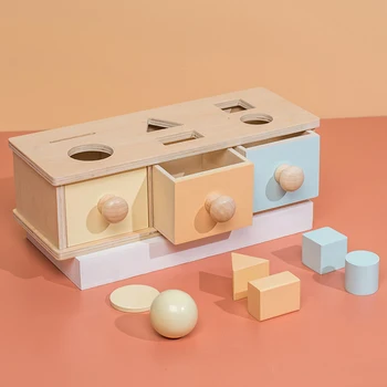 Rūšiavimo Matematikos Montessori Įspūdį Tricolor Stalčių Dėžutė Medinė Geometrinių Formų Kūdikio Jutimo Žaislai, Lavinimo Žaislas Kalėdų Dovana 2022