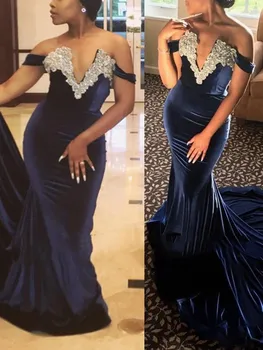 Derliaus arabų Aukso Undinė Prom Dresses 2019 vestidos de fiesta de noche Afrikos Juodieji Merginos, Moterys Oficialų Suknelė Vakare Chalatai