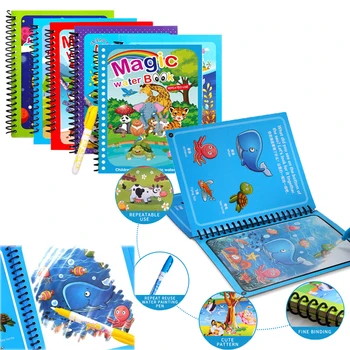 Montessori Žaislai Vaikams Stebuklinga Knyga Vandens Piešimo Daugkartinio Naudojimo Spalvinimo Knygelė Magija Vandens Piešimo Knyga Jutimo Ankstyvojo Lavinimo Žaislai