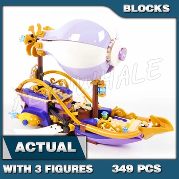 349pcs Elfai Aira ' s Dirižablis & Amuletas Chase Plaukioja Laivu 10696 Blokai Princesė Žaislai Plytų Suderinama su Modelio