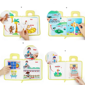 Montessori Vaikų Žaislai 0-3 Metų amžiaus vaikų Knygų Mokymosi Švietimo 3D Tylus Audinys Veiklos Istorija Knyga, Berniukas ir Mergaitė Dovana