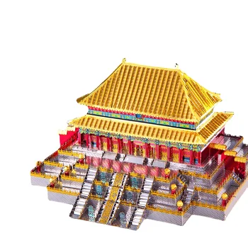 Asamblėjos Pastato Mažosios SALĖS aukščiausios HARMONIJOS Kinų Stiliaus 3D Pastatų Metalo įspūdį Modelio Apdaila