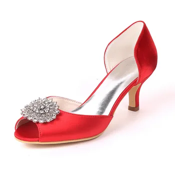 Creativesugar elegantiškas 2 cm kitten heels D ' orsay satino vakarinę suknelę batai kristalų jaunavedžių vestuves prom kokteilis siurbliai