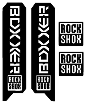 Už 4xRock Shox Boxxer Lipdukas Rinkinys, 4 Šakutės Lipdukai Grafika 2006-2009 m SRAM Endoprotezų Automobilių Stilius
