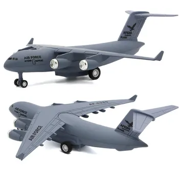 Elektroninis Garso ir Šviesos C-17 C17 oro pajėgų transporto vežimui naudojamo orlaivio Lydinio modelis Karinės entuziastas lėktuvo plokštumos kolekcijos modelis