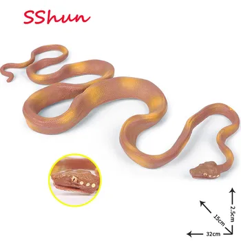 32*15*2.5 CM vaikų modeliavimas laukinių gyvūnų modelio žaislas milžinišką python python roplių python modelio papuošalus