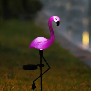 Dropship Pink Flamingo Saulės Energijos Vejos Dector Sodo Kuolo Kraštovaizdžio Lempos Lauko Šviesos