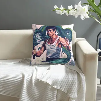Bruce Lee užvalkalas spausdinti pagalvėlė padengti sofa juosmens pagalvė pagalvės dangtelis