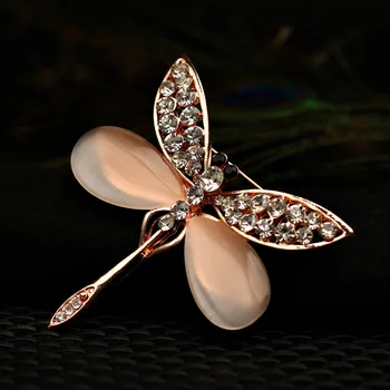2021 Mados Efektingas Papuošalai Kristalų Opal Dragonfly Sagė Derliaus Nuotakos Vestuvių Apykaklės Skara Ponios Priedai
