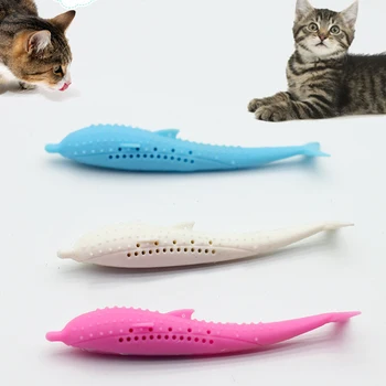 Kačių Dantų Šlifavimo Katžolių Žaislai, Žuvų, Naminių Kačiukų Kramtyti Žaislas Katė Dantų Šepetėlį Modeliavimas Silikono Molinis Stick Dantų Valymas Žaislas