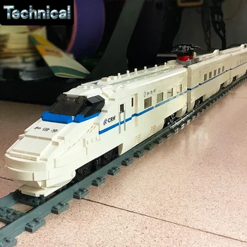 Pelėsių Karalius aukštųjų Technologijų Harmoniją CRH2A Elektros Varikliu Traukinių Geležinkelio Bėgių Ss Plytų Techninės Modelis Buliding Blokai Žaislą Dovanų 1808Pcs