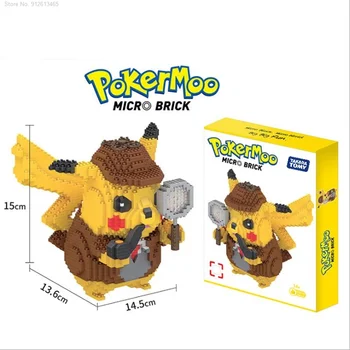 Kūrybinis Žaislas Pokemon Blokai Aukštųjų Technologijų Animacinių Filmų Kišti Anime Kamuolys Pikachued Diamond Mini Blokai Pokemon Plytų Žaislas