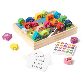 Skaičiai atitinka Matematikos Skaičiavimo Žaislas Montessori Ugdymo Formos Atitikimo Ikimokyklinio Mokymosi Žaislas Berniukams, Mergaitėms 3+ Metų