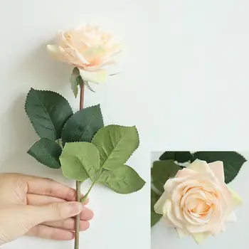 100vnt Dirbtinių Rožių Žiedų Ryškus Nekilnojamojo Touch Korp Dekoratyvinės Gėlės Romantiška Vestuvių Netikras Gėles Namų Puošybai Didmeninės