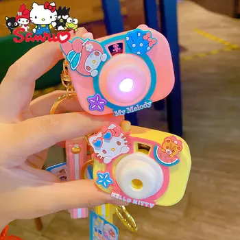 Sanrio Melodija Kuromi Kameros Klavišą Grandinės Hello Kitty Cinnamoroll Raktų Žiedas Mokyklos Maišą Pakabukas Kuprinė Dovanų, Žaislų Mergaitėms Žaidimai