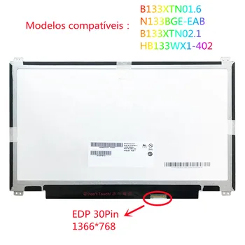 B133XTN01.6-Nešiojamas LCD Ekranas, N133BGE-E31, N133BGE-EAB, 13.3 
