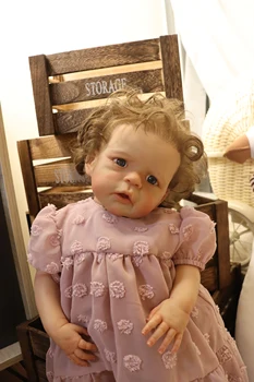 FBBD Jau Baigtas Reborn Baby Doll Su Ranka-Įsišakniję Plaukų Aukštos Kokybės 3-D Odos Lėlės