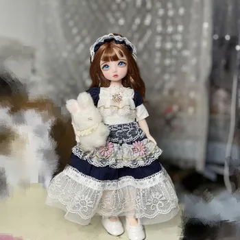 30cm Perukas BJD Doll Kilnojamojo Sąnarių Mielas Veidas 