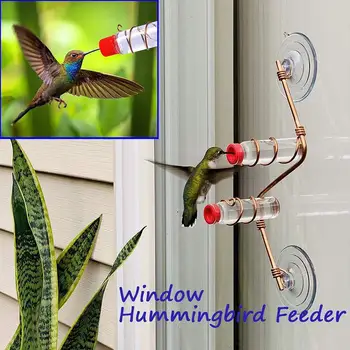 Lango Hummingbird Feeder Su Siurbtuko Paukščių Lesyklėlę Naminių Paukščių Prekių, Lauko Kiemas, Sodas Dekoras