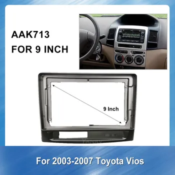 Automobilių garso stereo imtuvas, DVD Fascias Rėmo panel-TOYOTA VIOS 2003-2007 Automobilio Radijo Fasciją GPS navigacijos skydelis