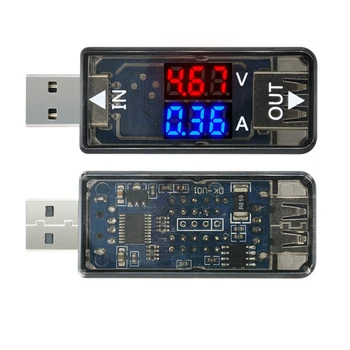 DC USB įtampos ir srovės dviguba LED ekranas matuoklis skaitmeninis ekranas voltmeter DC3.2-10v srovės matuoklis 0-3A