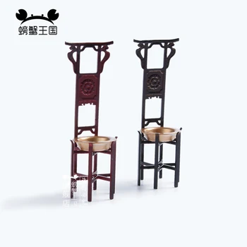 3pcs 1:25 mastą Kinų Stiliaus Plastiko Senovės Praustuvas Stovėti mini Lėlių Baldai Miniatiūrinės Lėlės priedai