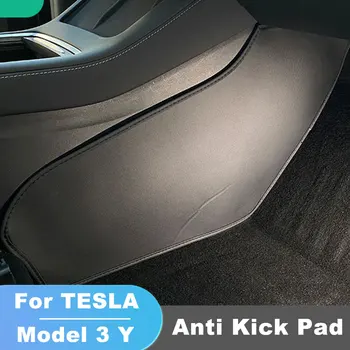 Už Tesla Model 3 Y Anti Kick Trinkelėmis Centrinės Kontrolės Pusė Gynybos Pagalvėlės Galinių Durelių Apsauginis Dangtelis Odinis Motina Interjero Priedai