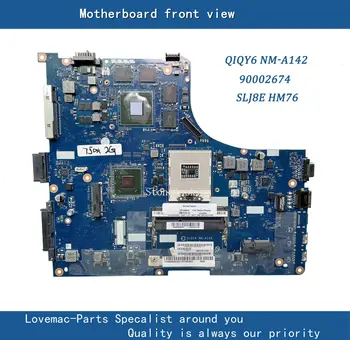 QIQY6 NM-A142 originalus Lenovo Ideapad Y500 Y500N Nešiojamojo kompiuterio motininės Plokštės 90002674 SLJ8E HM76 N14P-GT-A2 DDR3 100% teste