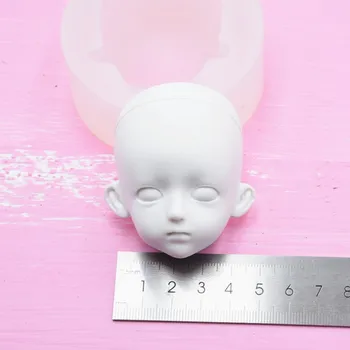 Molis minkštas lėlė baby face pelėsių, akmens, plastmasės rankų darbo kūdikio galvą silikono veido pelėsių bjd molis minkštas keramikos kūdikio galvą pelėsių