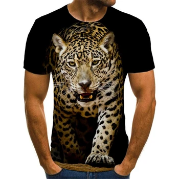 3d Marškinėlius Tigras T-shirt Vyrai Cheetah Shirt Spausdinti Gyvūnų Marškinėlius Spausdinti Harajuku Juokinga T marškiniai Vyrai Drabužių vasaros Kietas Vyras
